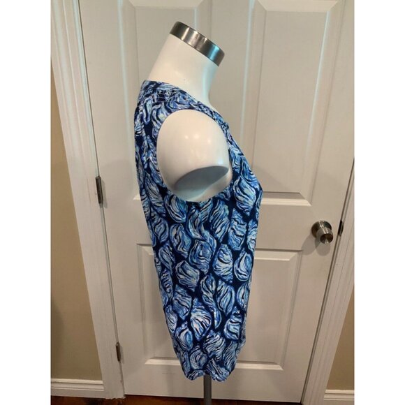 Lilly Pulitzer Blue & White Shell Patterned Tank Top , Size XS - Picture 2 of 6